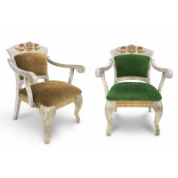 Кресло Ренессанс Гранж граб (Авт. № 1,78 Velvet-Lux,Ткань Vilvet Lux)